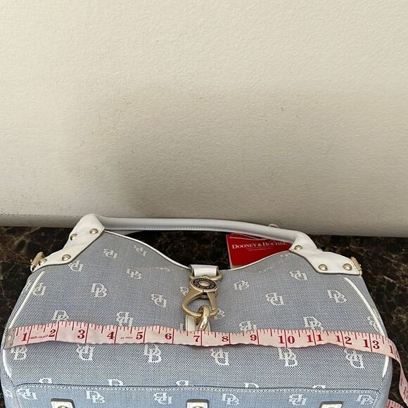 New Dooney and Bourke Blue Medium Logo Lock Satchel - Picture 6 of 14